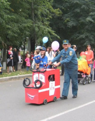 Парад пожарных машин в Порвоо